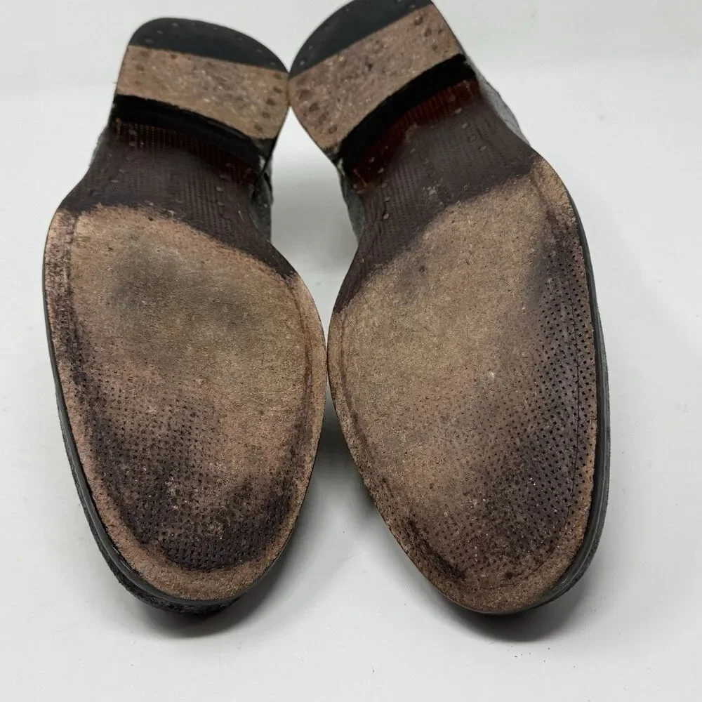 John Varvatos Sid Oxford Dress Shoes Mens 12 M Gray Leather Wingtip Brogue